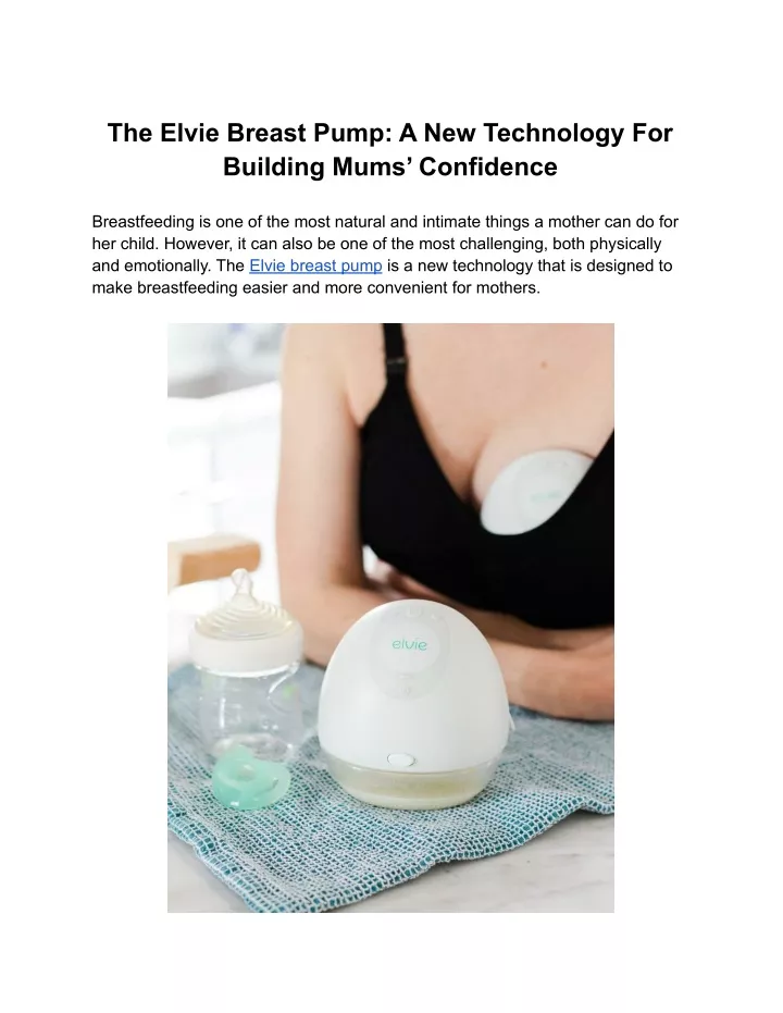 the elvie breast pump a new technology
