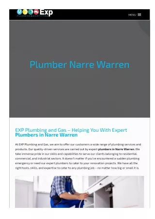 Plumber Narre Warren