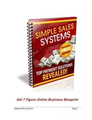Simple Sales Systems
