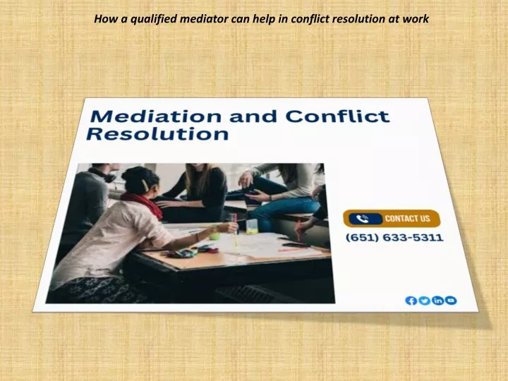 how a qualified mediator can help in conflict