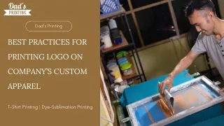 Best Practices For Printing Logo On Company’s Custom Apparel