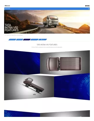 Tata Intra V10 Compact Pickup Truck Features - Power, Performance, etc.