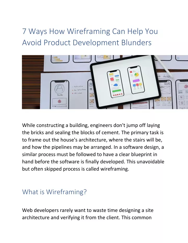 7 ways how wireframing can help you avoid product