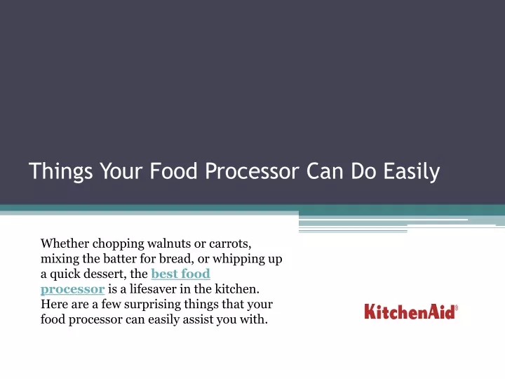 things your food processor can do easily
