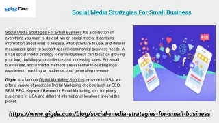 Social Media Strategies For Small Business