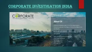 corporate investigation india corporate