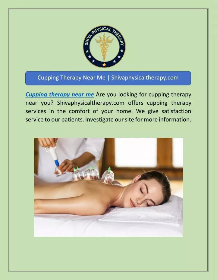 cupping therapy near me shivaphysicaltherapy com