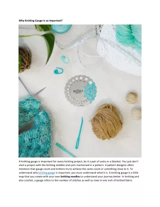why knitting gauge is so important