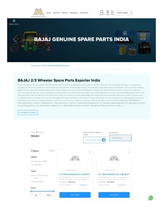 Bajaj Genuine Parts Spare Parts at the best Prices