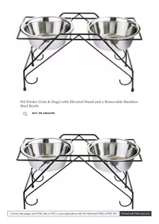 pet feeder cats dogs with elevated stand