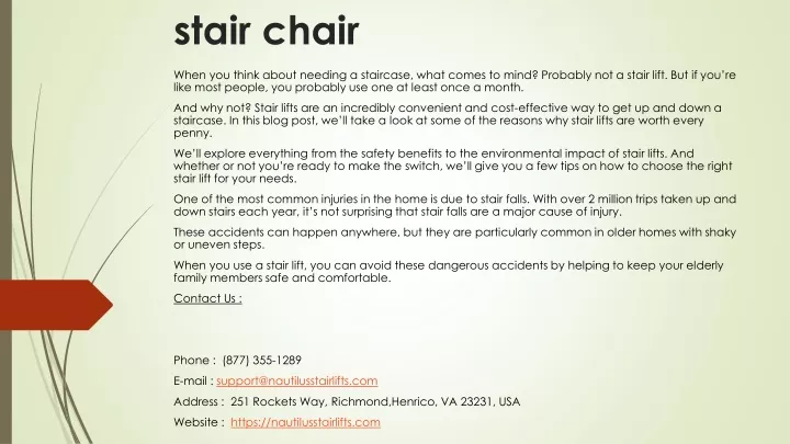 stair chair