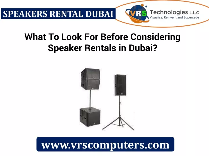 speakers rental dubai