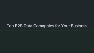 top b2b data comapnies for your business