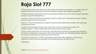 raja slot 777