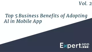 top 5 business benefits of adopting ai in mobile app