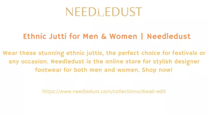 ethnic jutti for men women needledust