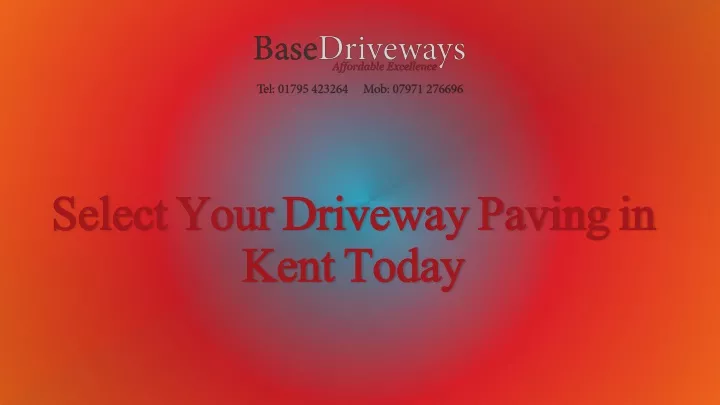 select your driveway paving in kent today