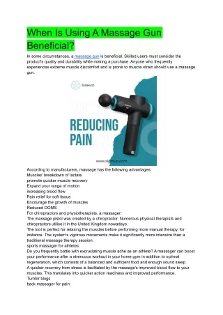 R-1 When Is Using A Massage Gun Beneficial_