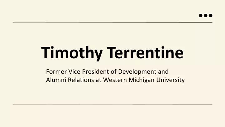 timothy terrentine