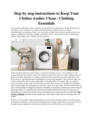 step by step instructions to keep your clothes