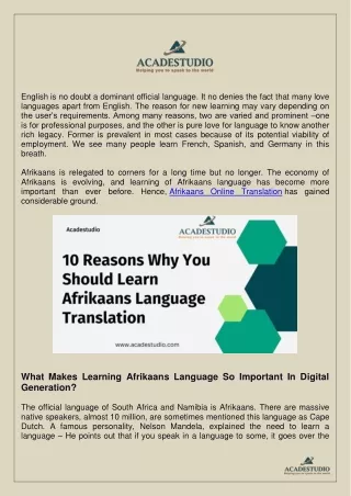 english is no doubt a dominant official language