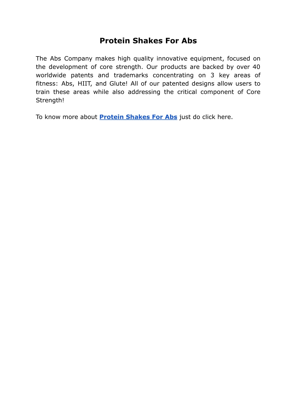 PPT - Protein Shakes For Abs PowerPoint Presentation, free download ...