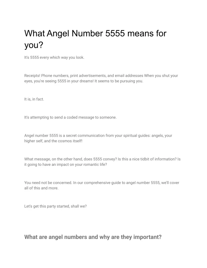 what angel number 5555 means for you