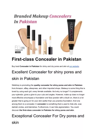 Best Concealer in Pakistan