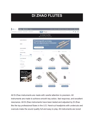 Di Zhao Sterling Silver Flute at Flute World
