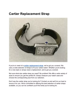 Cartier Replacement Strap