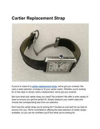 cartier replacement strap