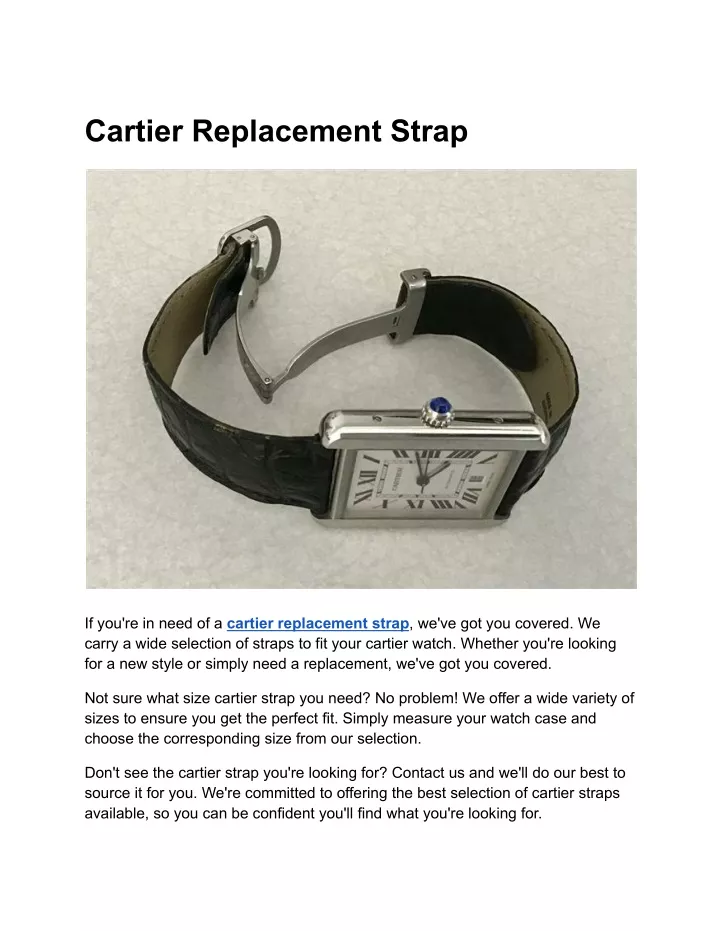 cartier replacement strap