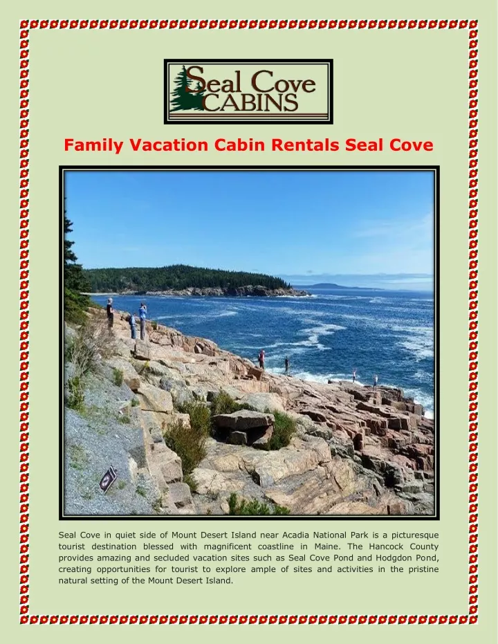 family vacation cabin rentals seal cove
