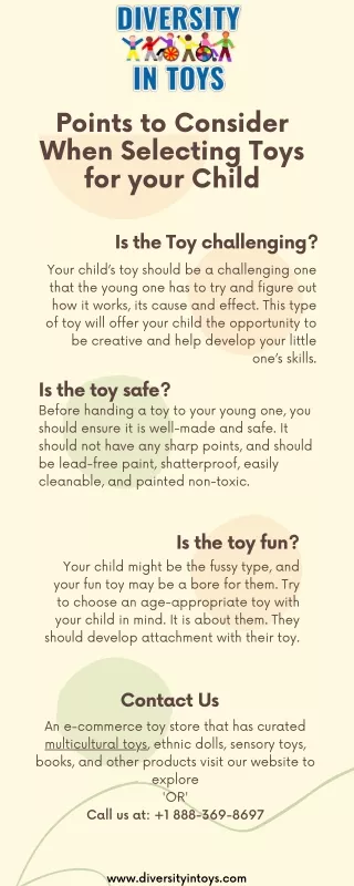 points to consider when selecting toys for your