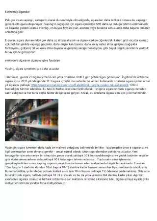 elektronik sigaralar