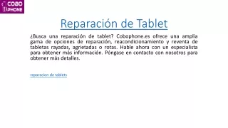 reparaci n de tablet