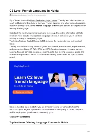 day2dayfrench.com-C2 Level French Language in Noida