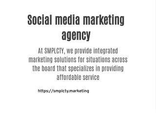social media marketing agency at smplcty