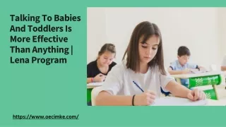 talking to babies and toddlers is more effective
