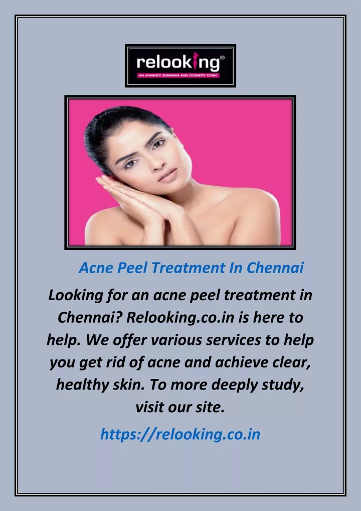 acne peel treatment in chennai