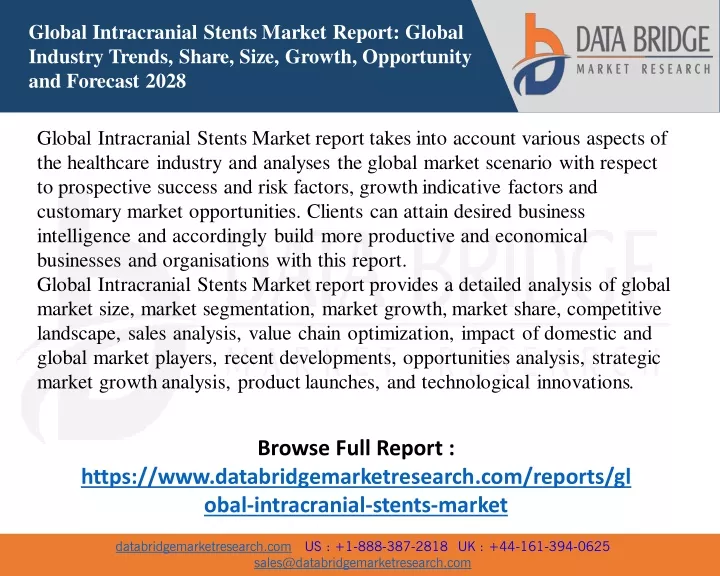 global intracranial stents market report global