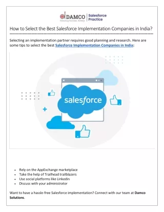 how to select the best salesforce implementation