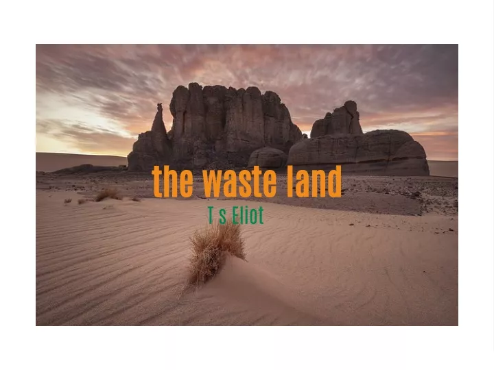 the waste land t s eliot