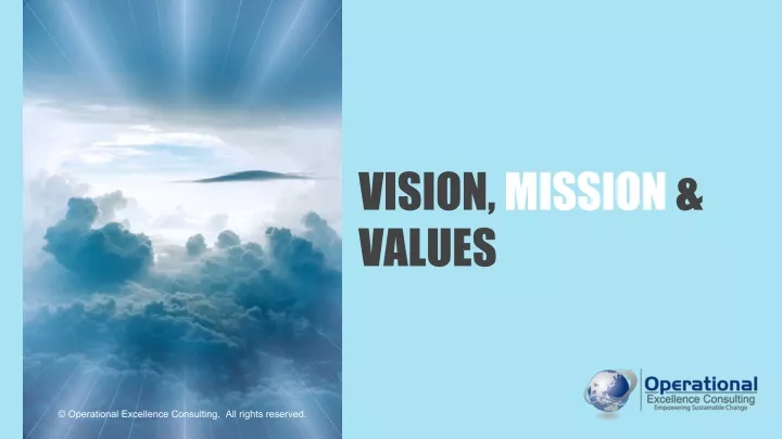 vision mission values