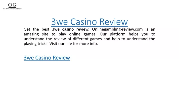 3we casino review