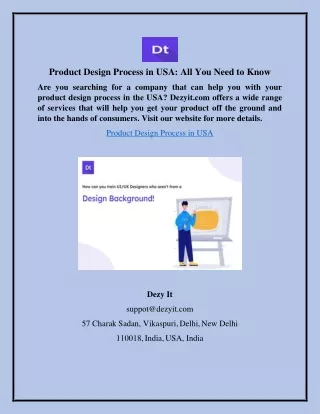 Product Design Process in USA All You Need to Know
