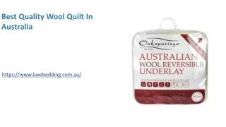 Best Quality Wool Quilt In Australia