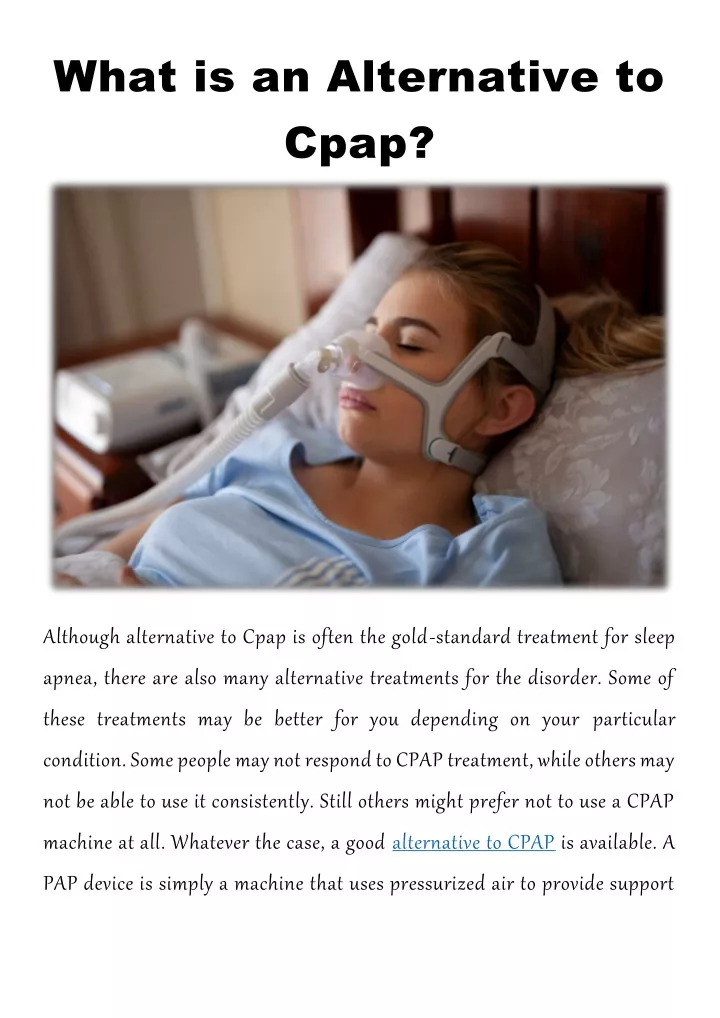 what is an alternative to cpap