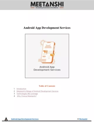 android app development services
