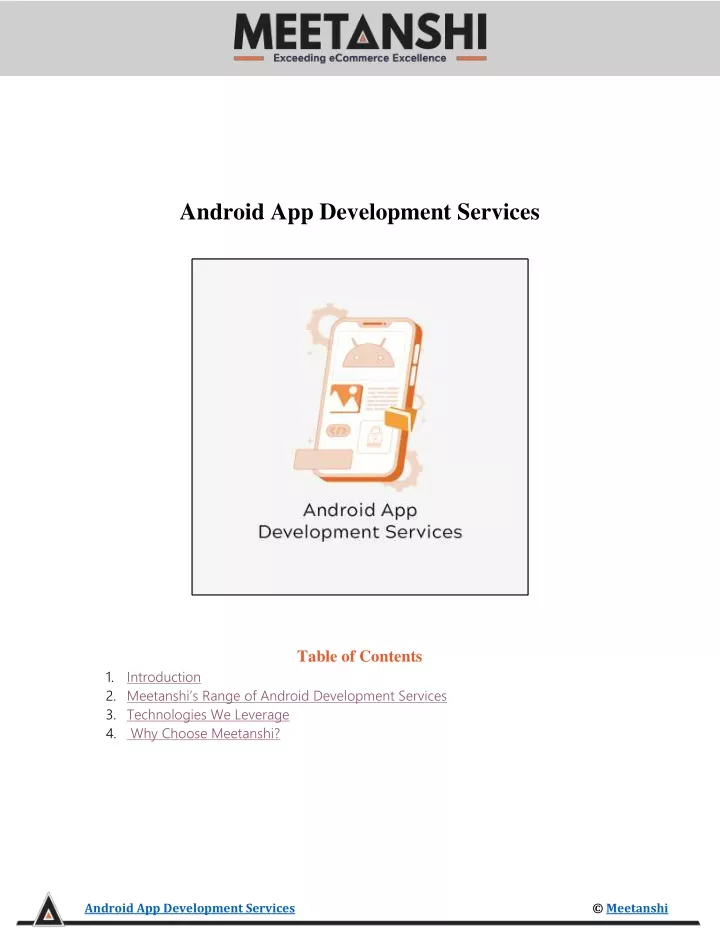 android app development services